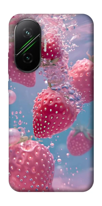 Чохол на Xiaomi Poco F7 Полуниця в воді фото 1 з 1