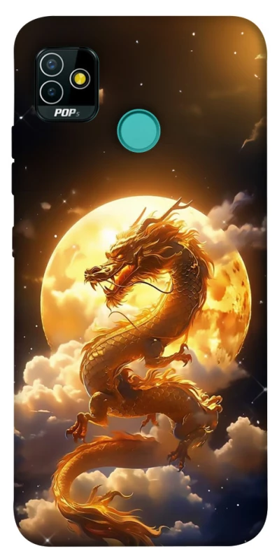 Чехол на TECNO POP 5 Golden Dragon фото 1 из 1