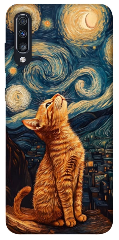 Чохол на Samsung Galaxy A70 (A705F) van gogh cat фото 1 з 1