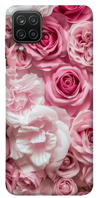 Чохол на Samsung Galaxy A12 Рожеві Квіти фото 1 з 1