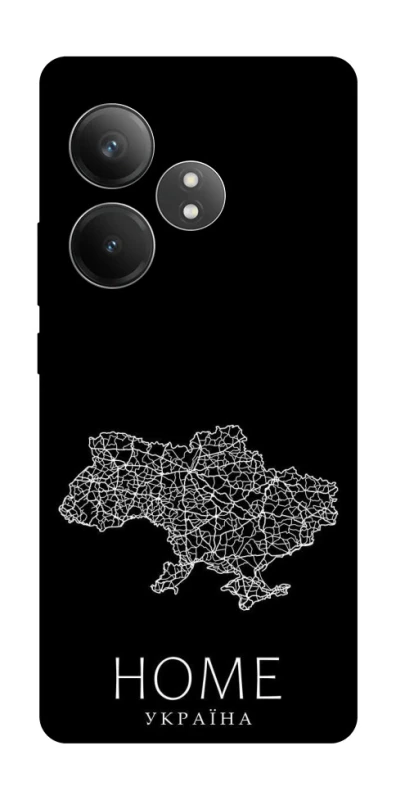 Чохол на Realme GT Neo 6 Ukraine black map фото 1 з 1