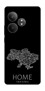 Чехол на Realme GT Neo 6 Ukraine black map фото 1 из 1