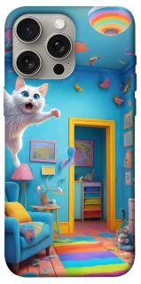 Чехол на Apple iPhone 15 Pro Max (6.7") crazy cat фото 1 из 1