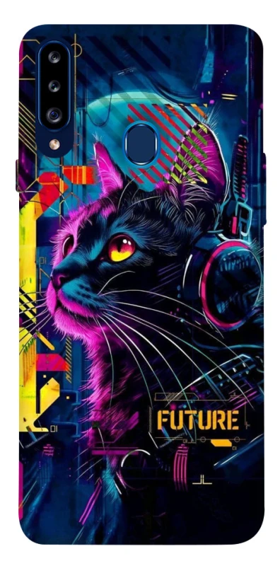 Чохол на Samsung Galaxy A20s Cyber Cat v2 фото 1 з 1