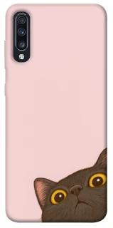Чехол на Samsung Galaxy A70 (A705F) Peeping cat фото 1 Чехол на Samsung Galaxy A70 (A705F) Peeping cat фото 1 из 1