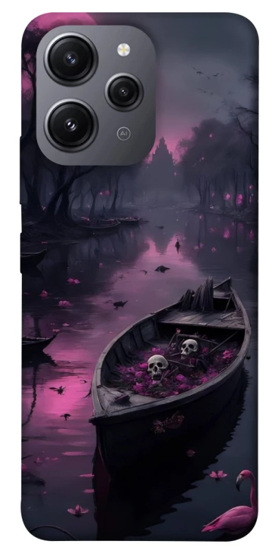 Чехол на Xiaomi Redmi 12 Boat and flamingo фото 1 из 1