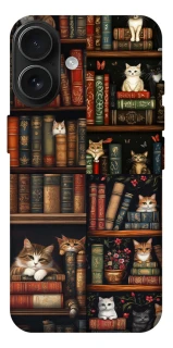 Чехол на Apple iPhone 17 (6.3") Cats & Books фото 1 из 1