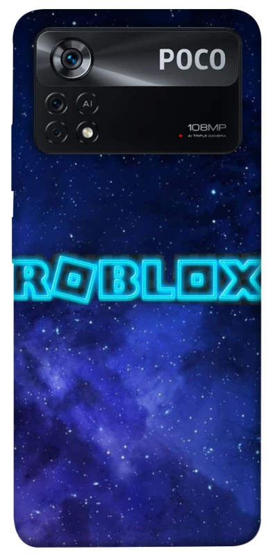 Чохол на Xiaomi Poco X4 Pro 5G Roblox Space Logo Blue фото 1 з 1
