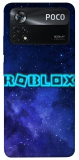 Чехол на Xiaomi Poco X4 Pro 5G Roblox Space Logo Blue фото 1 из 1