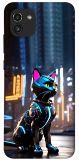 Чехол на Samsung Galaxy A03 Cyber cat фото 1 из 1