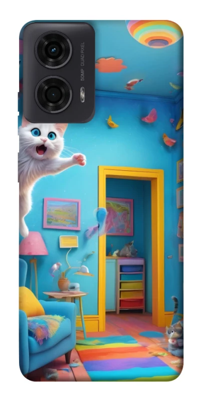 Чохол на Motorola Moto G04 crazy cat фото 1 з 1