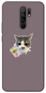 Чехол на Xiaomi Redmi 9 cat matcha фото 1 из 1