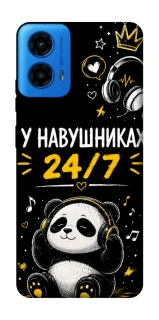 Чохол на Motorola Moto G45 У навушниках 24/7 фото 1 з 1