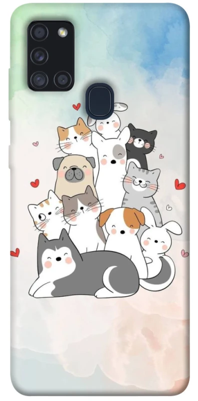 Чохол на Samsung Galaxy A21s Funny Pets ver.2 фото 1 з 1