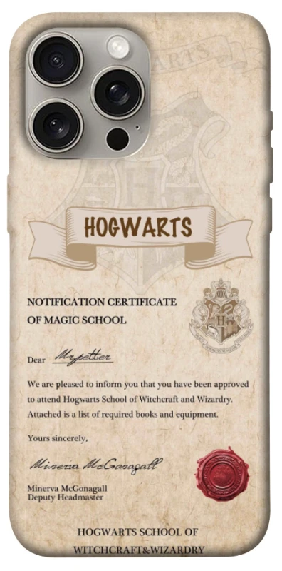 Чохол The Hogwarts acceptance letter фото 1 з 1