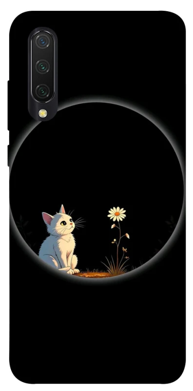 Чехол на Xiaomi Mi CC9 / Mi 9 Lite Cat and flower фото 1 из 1