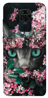 Чохол на Xiaomi Redmi Note 9 / Redmi 10X Кіт в квітах фото 1 з 1