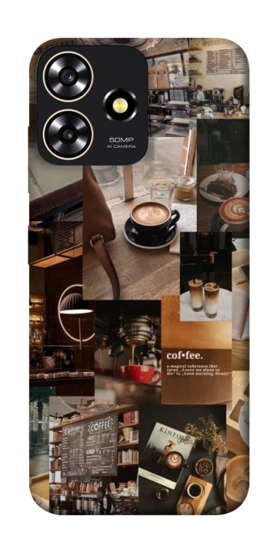 Чохол на ZTE Blade A73 4G Coffee collage ver.2 фото 1 з 1