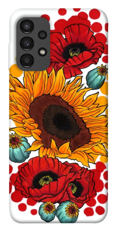 Чохол на Samsung Galaxy A13 4G Соняшники та маки фото 1 з 1