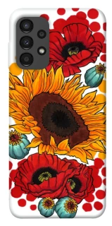 Чехол на Samsung Galaxy A13 4G Подсолнечники и маки фото 1 из 1