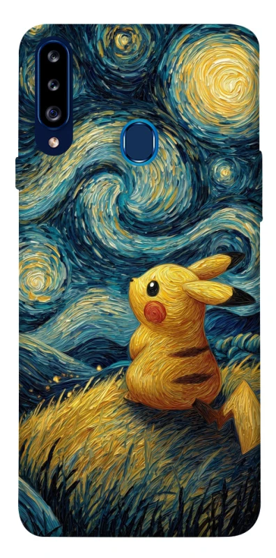 Чохол на Samsung Galaxy A20s Pikachu and Van Gogh фото 1 з 1