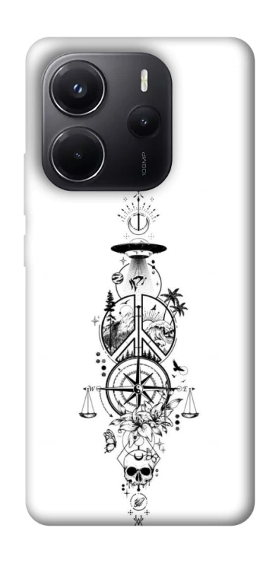 Чехол на Xiaomi Redmi Note 14 4G (Europe version) Tattoo ver.7 фото 1 из 1