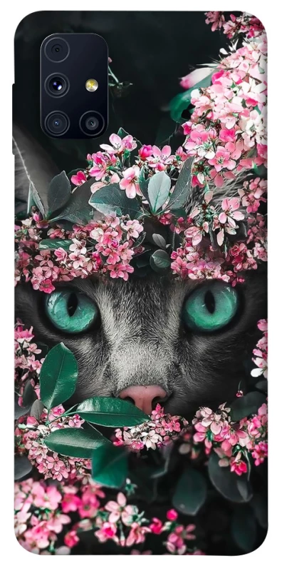 Чехол на Samsung Galaxy M31s Кот в цветах фото 1 из 1