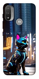 Чохол на Motorola Moto E20 Cyber cat фото 1 з 1