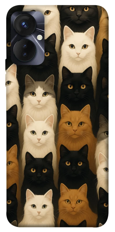 Чехол на TECNO Spark 9 Pro Colorful Cat Collage фото 1 из 1