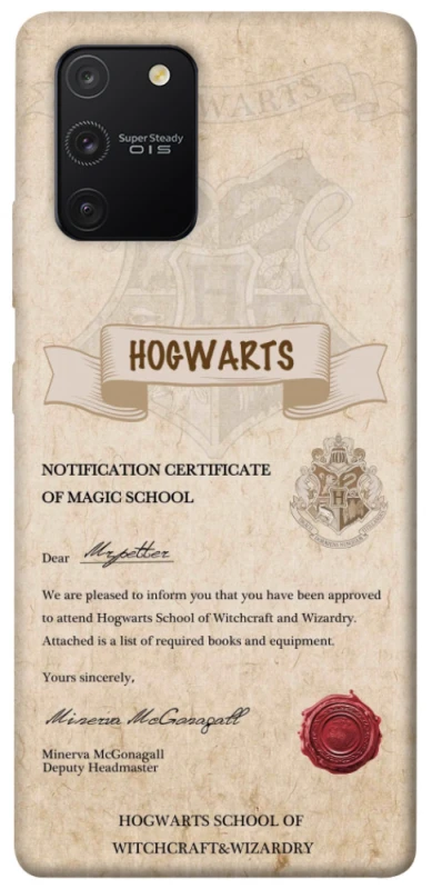 Чехол на Samsung Galaxy S10 Lite The Hogwarts acceptance letter фото 1 из 1
