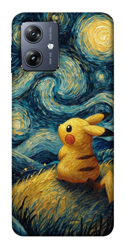 Чохол на Motorola Moto G54 Pikachu and Van Gogh фото 1 з 1
