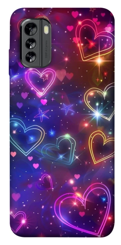 Чохол на Nokia G60 Drawn hearts фото 1 з 1