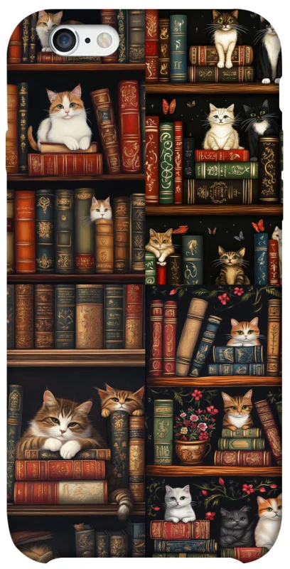 Чехол на Apple iPhone 6/6s (4.7") Cats & Books фото 1 из 1