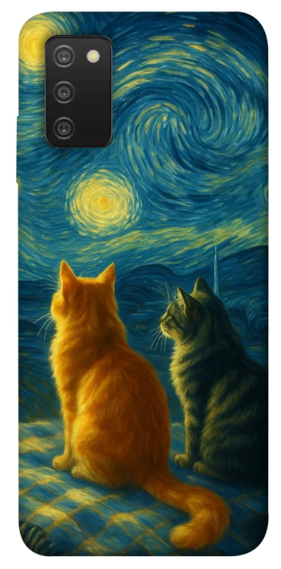 Чохол на Samsung Galaxy A03s Cats under the stars фото 1 з 1