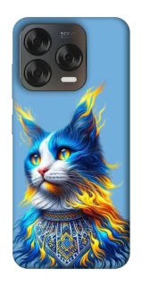 Чехол на ZTE Blade V70 Design Кот патриот фото 1 из 2
