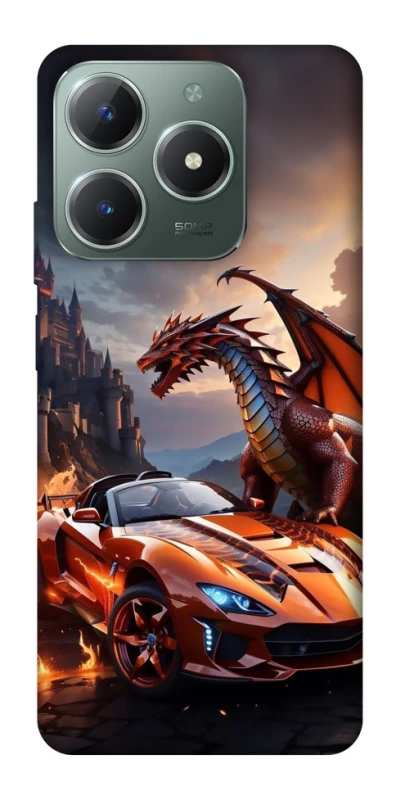 Чохол на Realme C61 Сar and dragon фото 1 з 1
