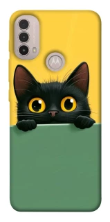 Чехол на Motorola Moto E40 Black cat v2 фото 1 из 1