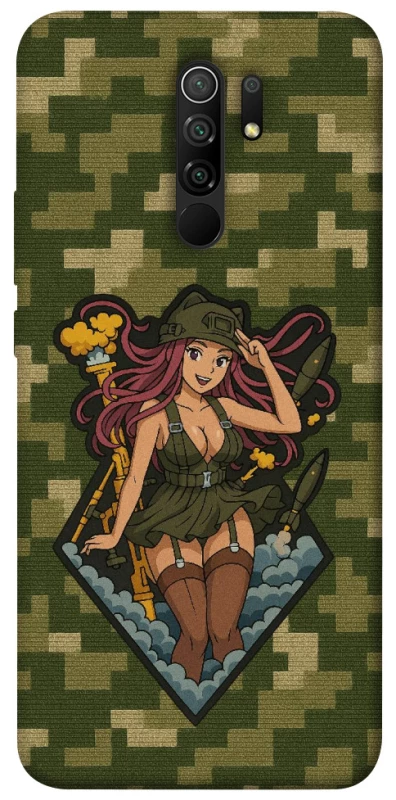 Чохол на Xiaomi Redmi 9 Military Waifu фото 1 з 1
