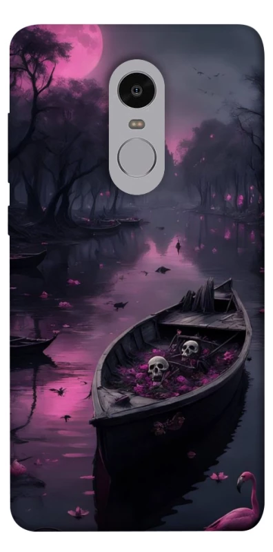 Чехол на Xiaomi Redmi Note 4X / Note 4 (Snapdragon) Boat and flamingo фото 1 из 1