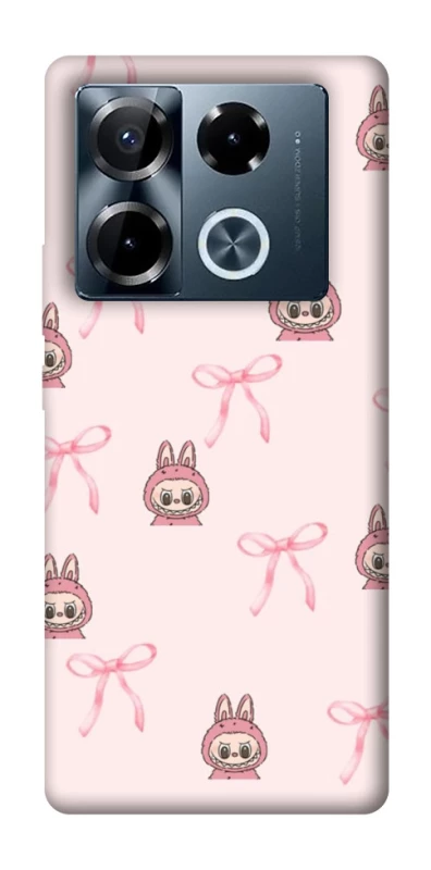 Чохол на Infinix Note 40 Pro 4G Pink bows and Labubus фото 1 з 1