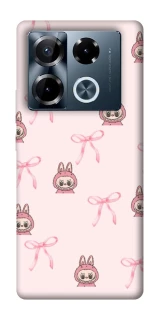 Чехол на Infinix Note 40 Pro 4G Pink bows and Labubus фото 1 из 1
