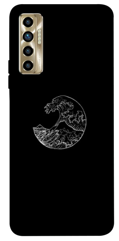 Чехол на TECNO Camon 17P Black tsunami фото 1 из 1