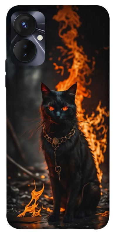 Чохол на TECNO Spark 9 Pro (KH7n) Вогняний кіт фото 1 з 1