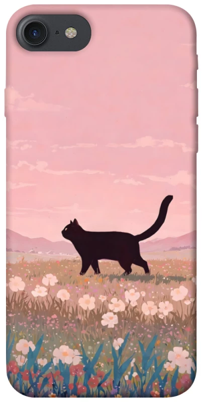 Чехол на Apple iPhone 7 / 8 (4.7") cat on a field фото 1 из 1