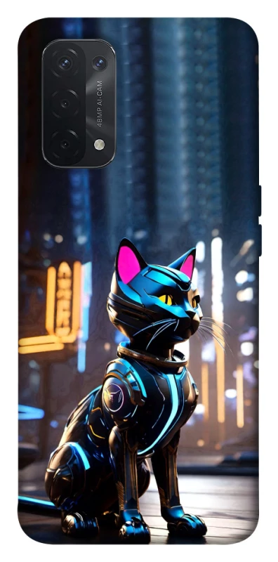 Чохол на Oppo A54 5G / A74 5G Cyber cat фото 1 з 1