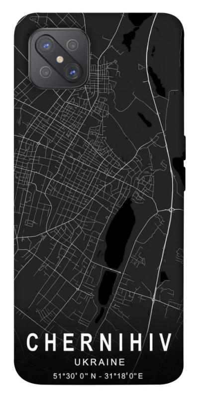 Чехол на Oppo A92s Chernihiv map фото 1 из 1
