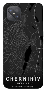 Чехол на Oppo A92s Chernihiv map фото 1 из 1