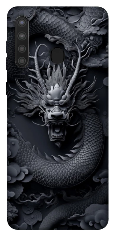 Чехол на Samsung Galaxy A21 black dragon фото 1 из 1