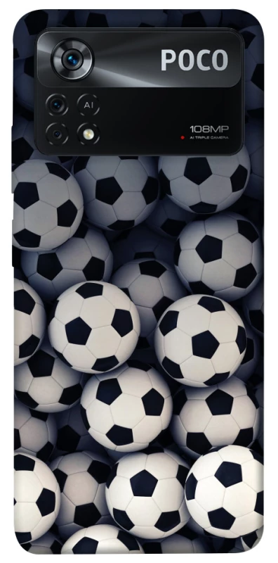 Чехол на Xiaomi Poco X4 Pro 5G Футбольные мячи фото 1 из 1