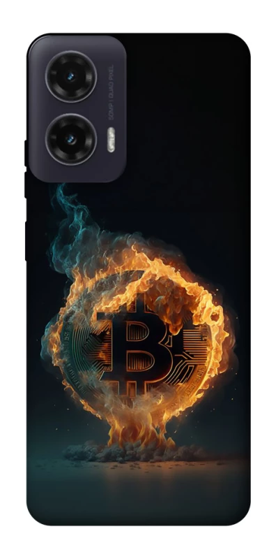 Чехол на Motorola Moto G35 Fire Bitcoin фото 1 из 1